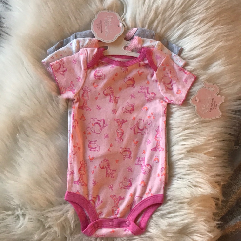 First Moments 3 pack onesies